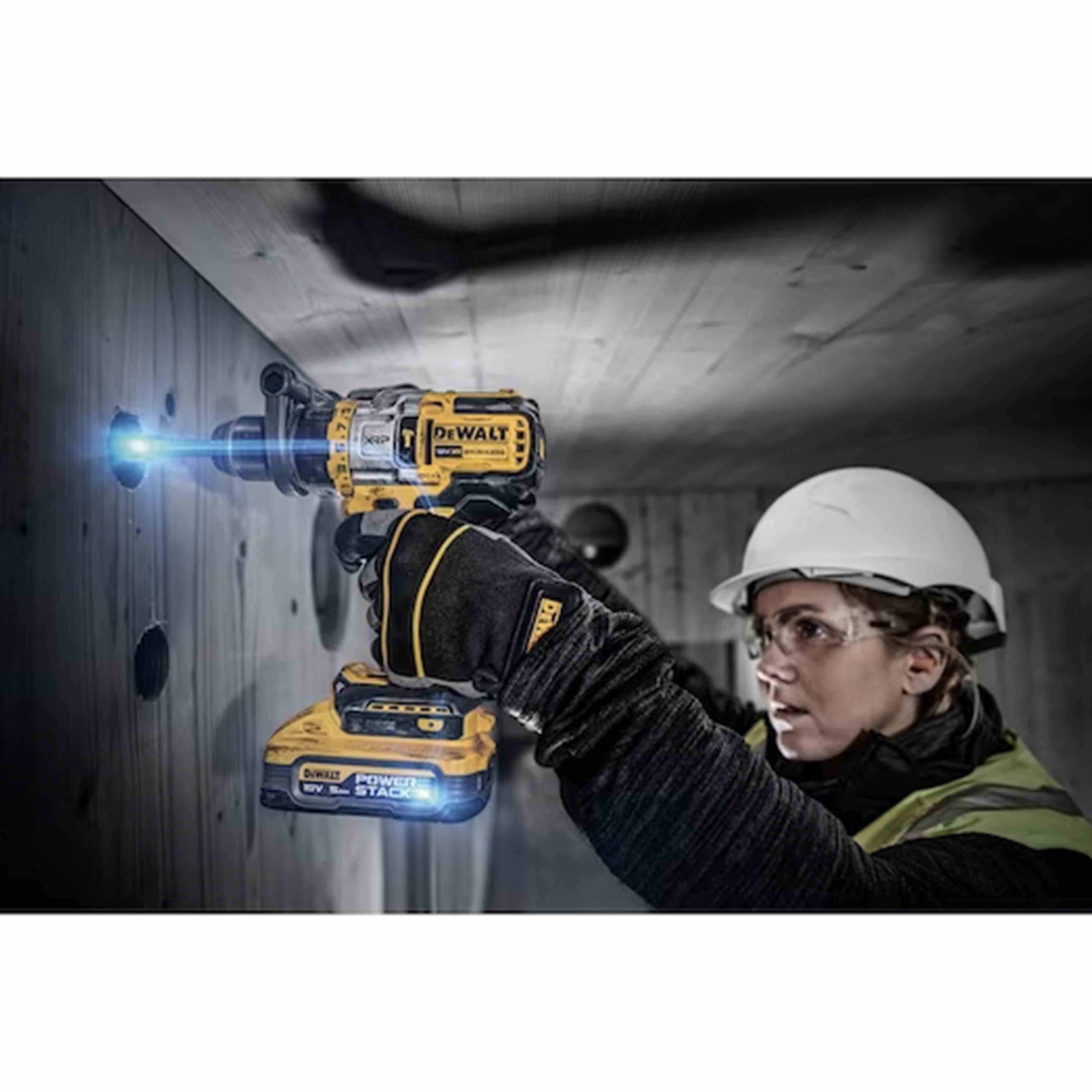 XRP Drill Driver - 3 Speed with XR 18v POWERSTACK Percussion with Brushless Motor with 1.5-13mm Metal Chuck in TSTACK CASE and ACCESSORIES - DeWALT - DCD1007H2T-QW XRP Drill Driver - 3 Speed with XR 18v POWERSTACK Percussion with Brushless Motor with 1.5-13mm Metal Chuck in TSTACK CASE and ACCESSORIES - DeWALT - DCD1007H2T-QW
